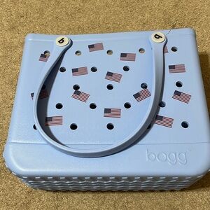 Bogg Bag Baby coastal blue flag